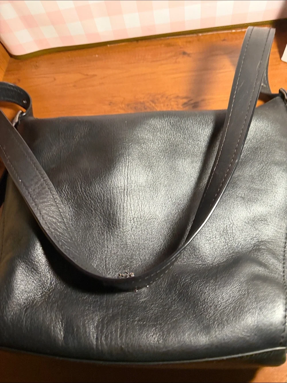 Coach Black Leather Shoulder Hobo Bag